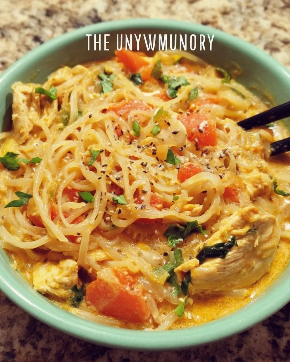 Kokos-Curry-Hühnchen-Nudeln