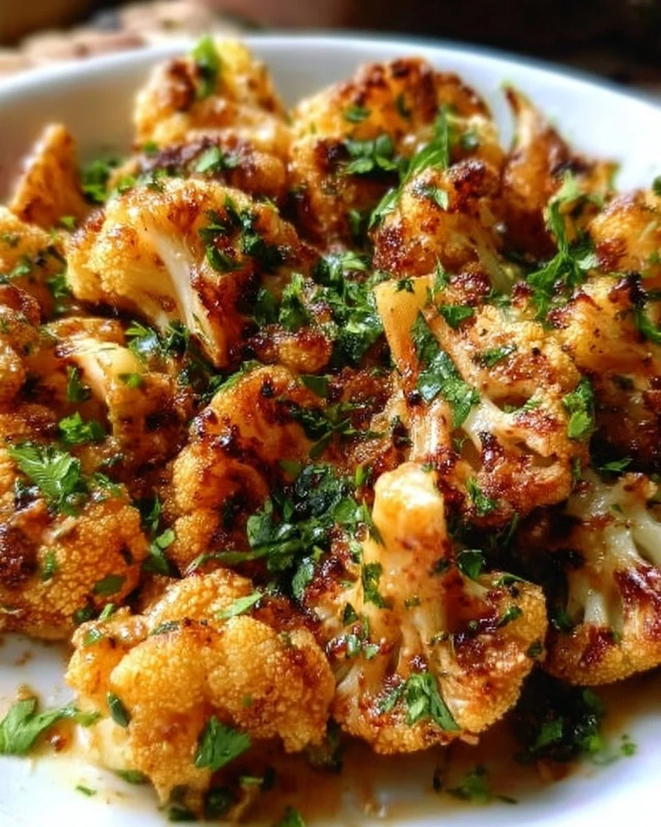 Marokkanischer Blumenkohl mit Tahini-Honig