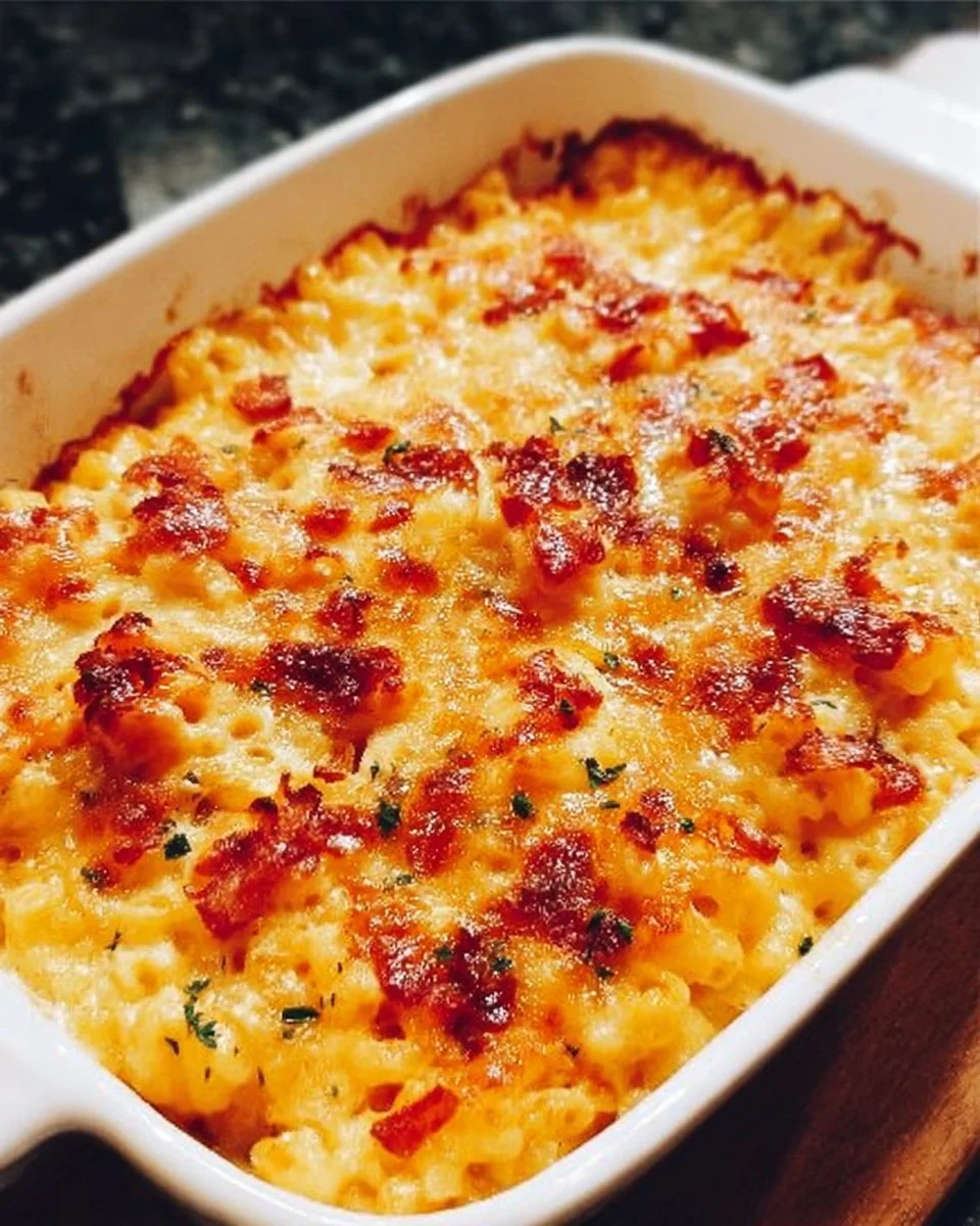 Niedrig-Kohlenhydrat Keto Mac und Käse in einer Schüssel serviert