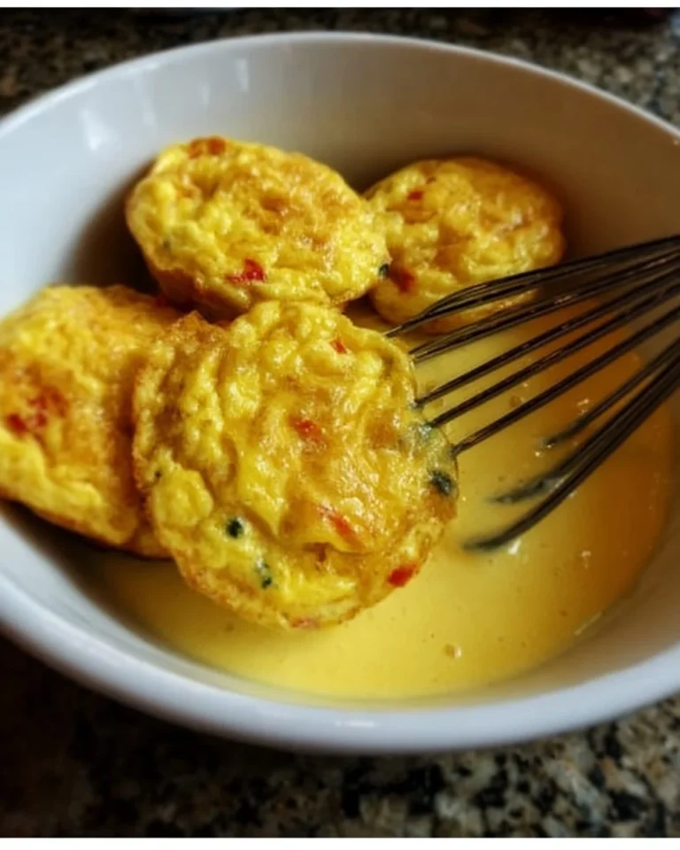 Leckere Omelette-Muffins auf einem Teller angerichtet