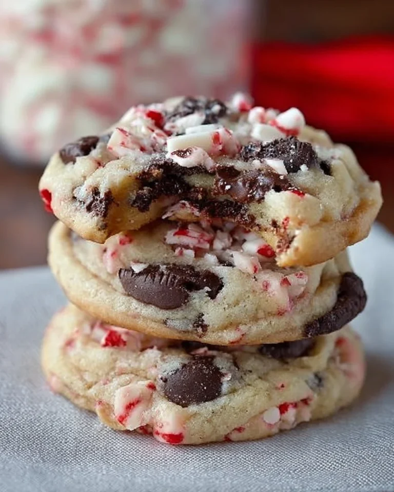 Oreo Pfefferminz Crunch Cookies auf einem Teller mit frischer Pfefferminze