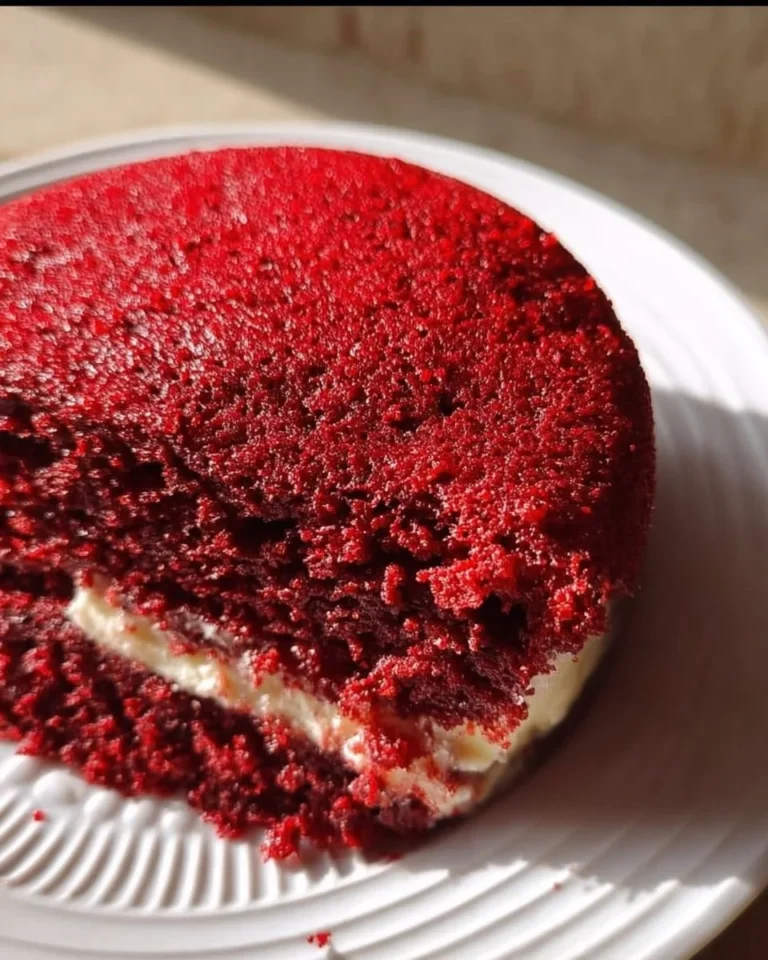 Delicious rich air fryer red velvet brownies cut into squares ready to serve