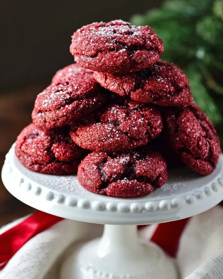 Leckere Rote Samt Kekse auf einem Teller