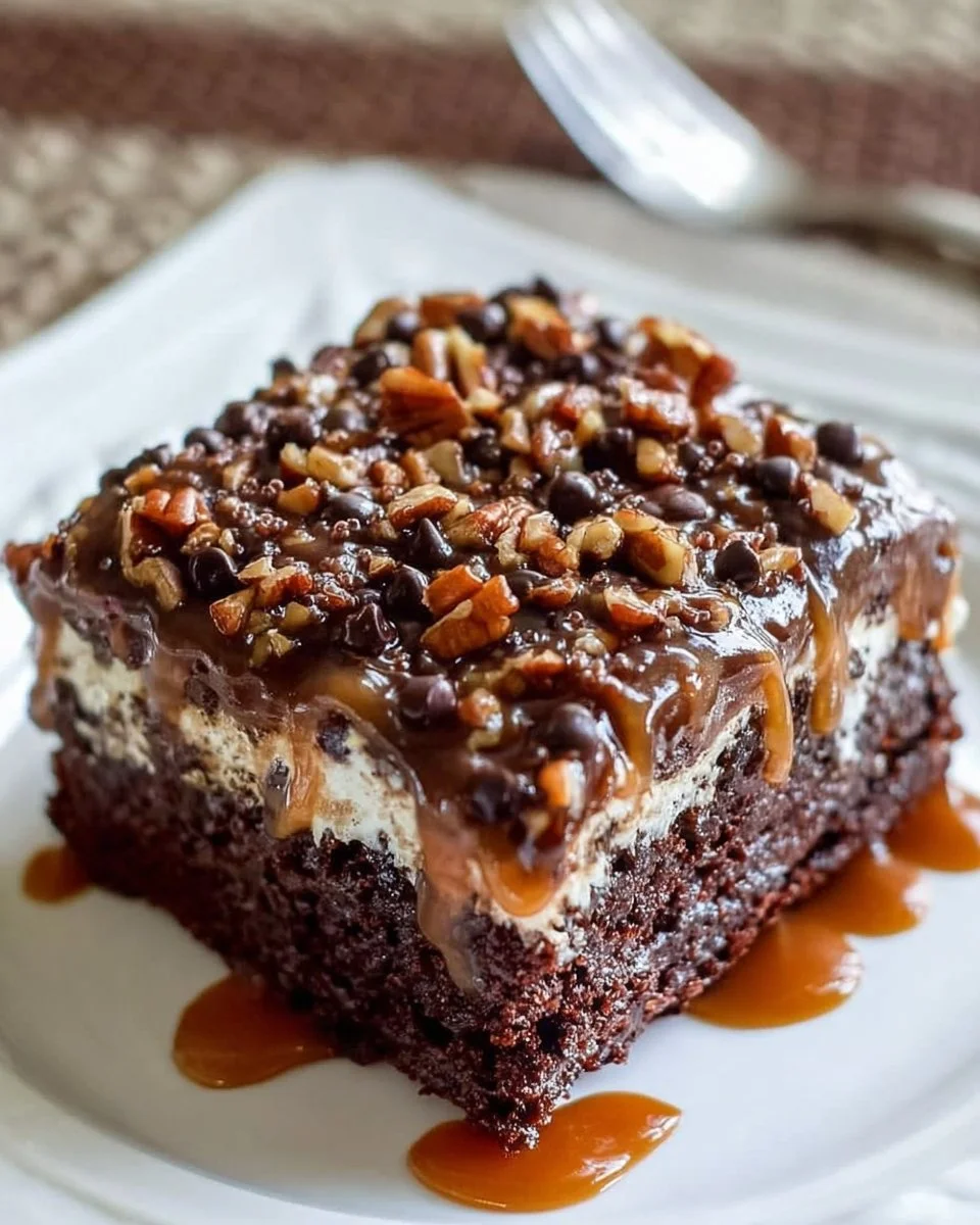 Schildkröten-Schokoladen-Poke-Kuchen