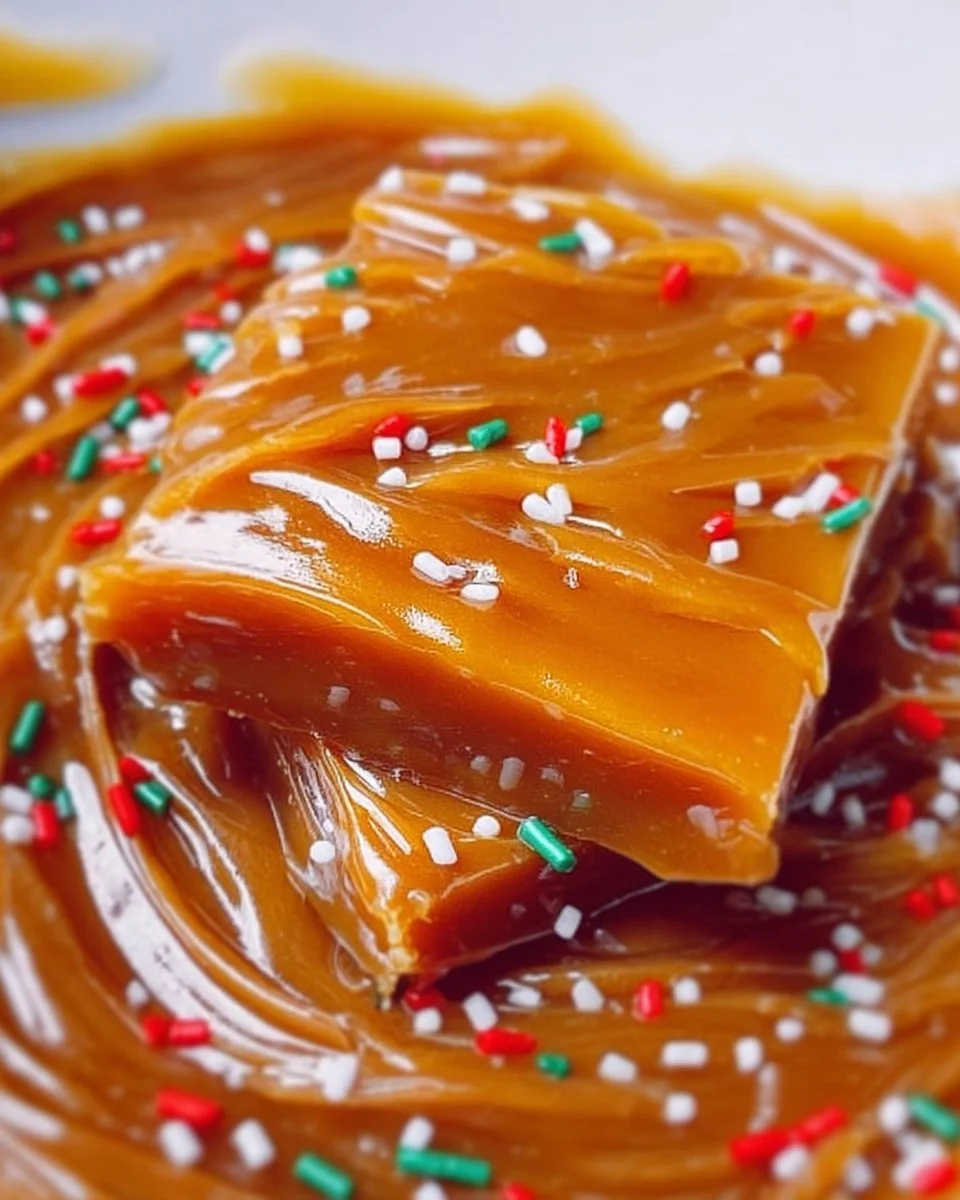 Schmelzende Karamelltoffees in einer appetitlichen Anordnung