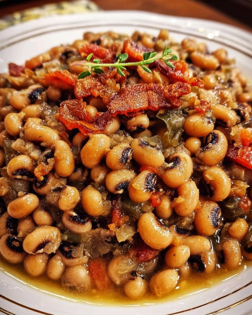 Südliche Schwarze Augenbohnen in einer Schüssel, frisch zubereitet