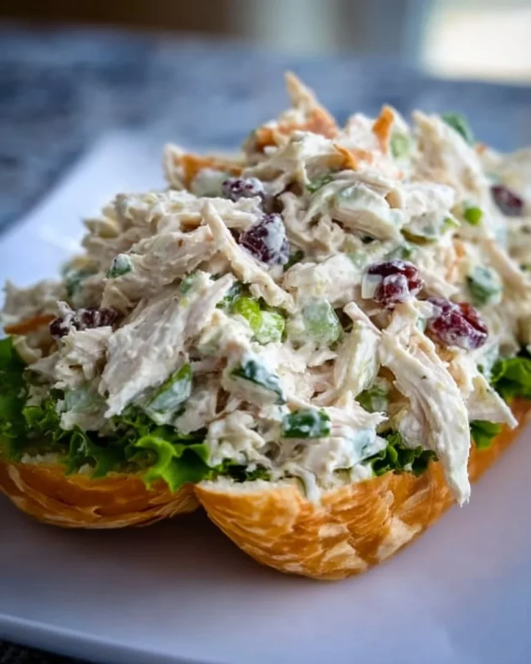 Schüssel mit leckerem Hühnersalat mit frischem Gemüse und Dressing