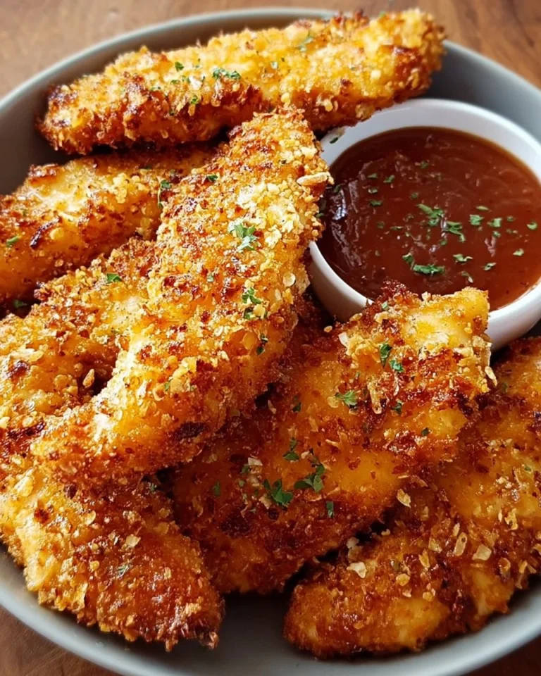 Ultimative knusprige Crack Chicken Tenders auf einem Teller serviert