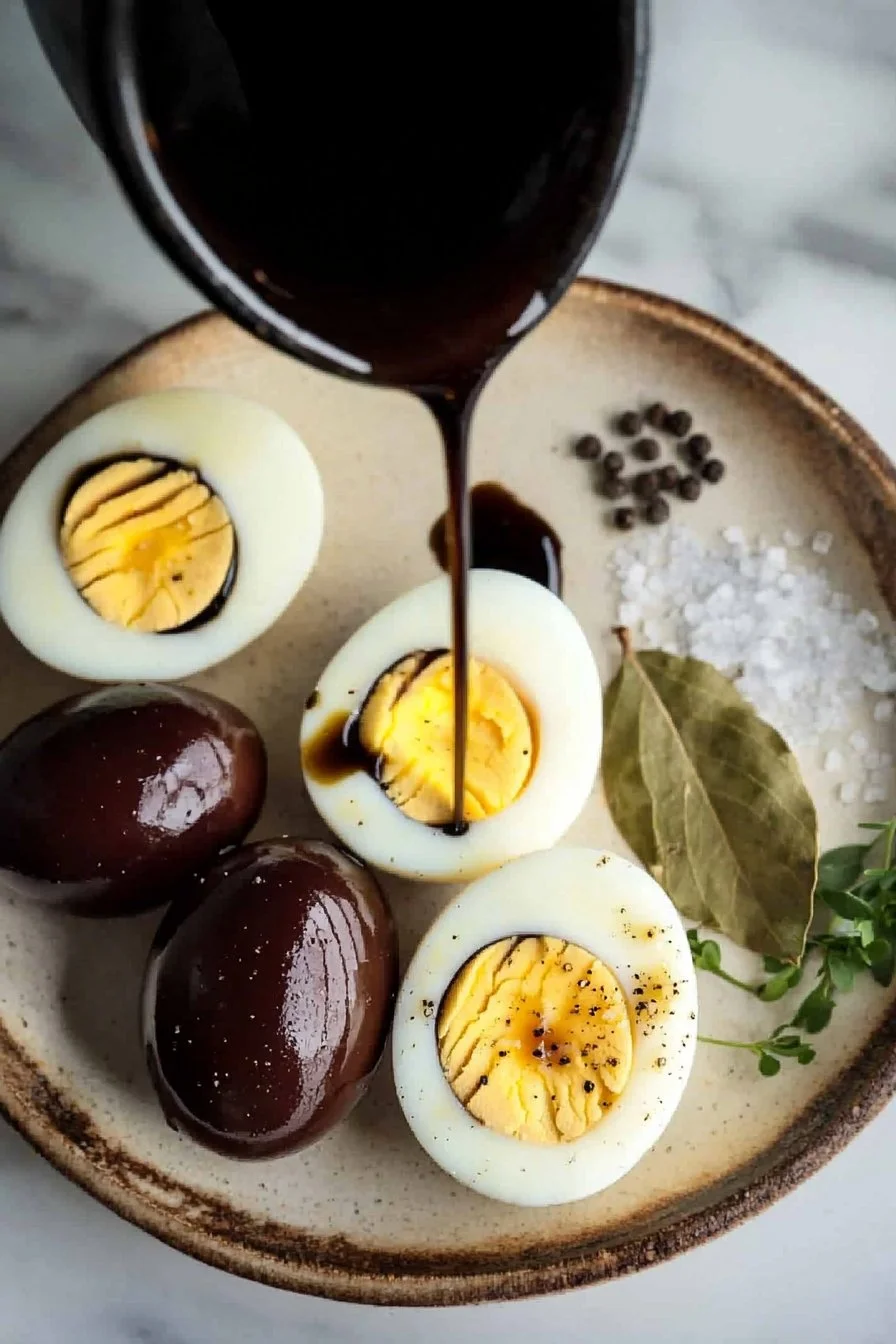 Balsamico eingelegte Eier