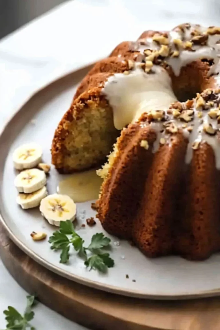 Bananen-Bundt-Kuchen mit saftigen Bananen und leckerem Zuckerguss