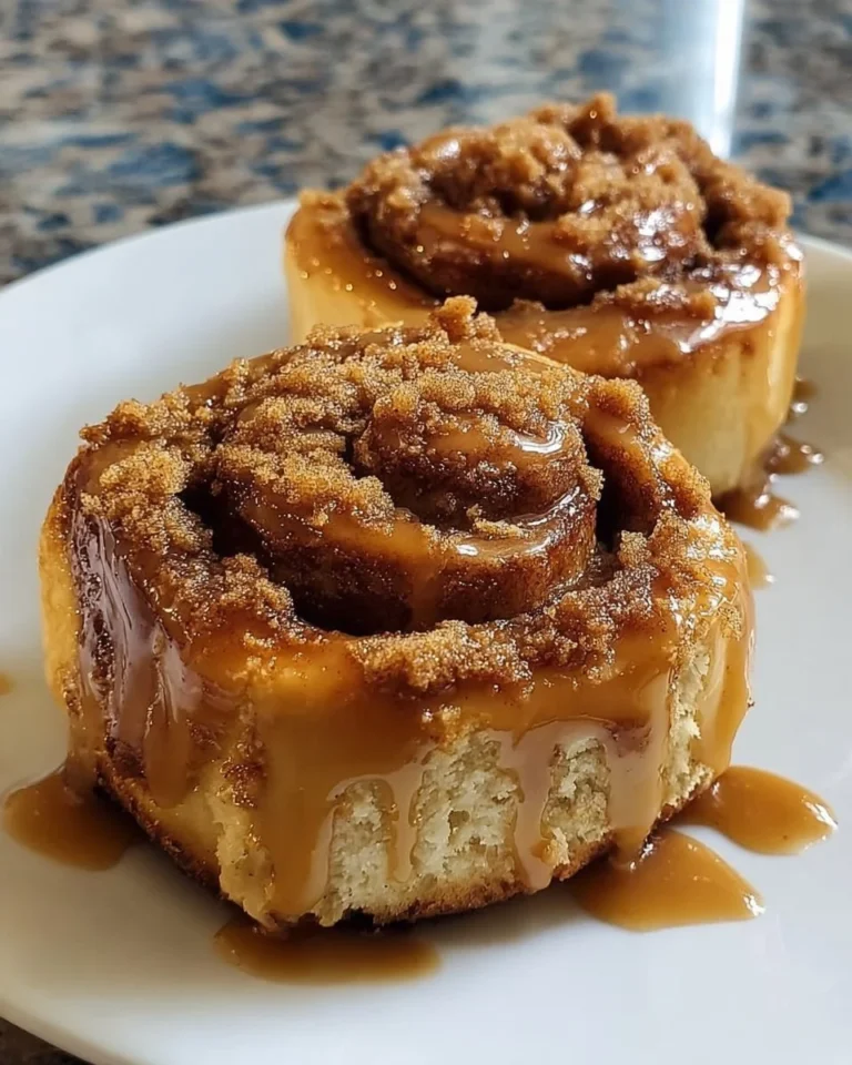 Biscoff-Zimtschnecken mit Keksbutter auf einem Teller