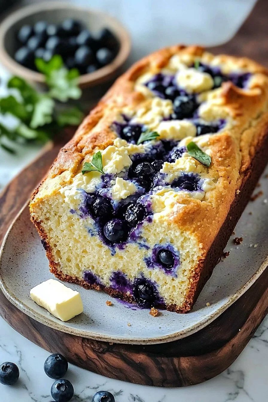 Blaubeer-Frischkäse-Brot