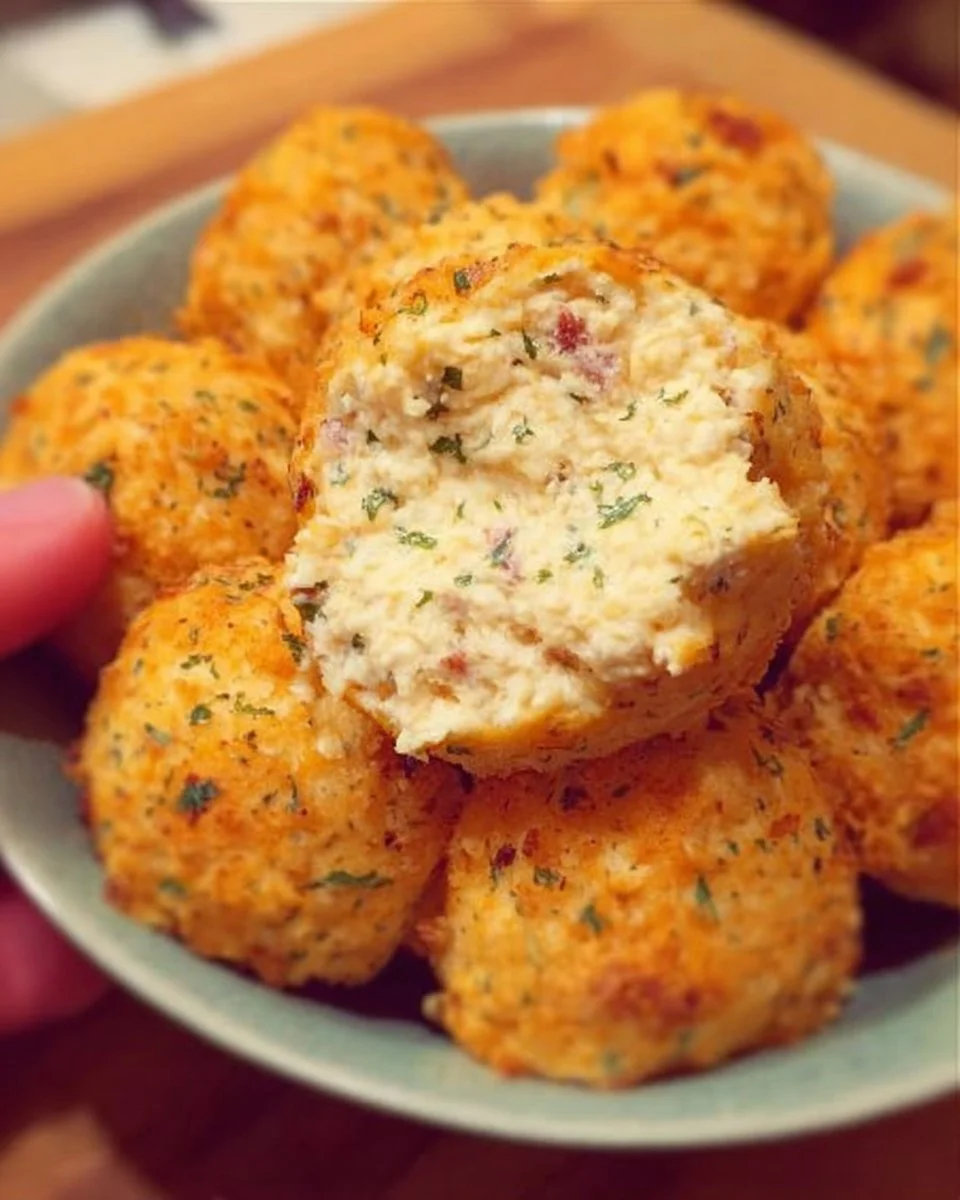 Cheddar Kräuter Käsebällchen