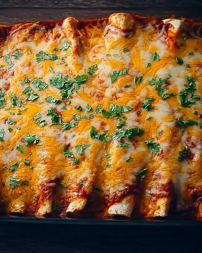 Gesunde Hühnchen-Enchiladas auf einem Teller mit frischen Zutaten
