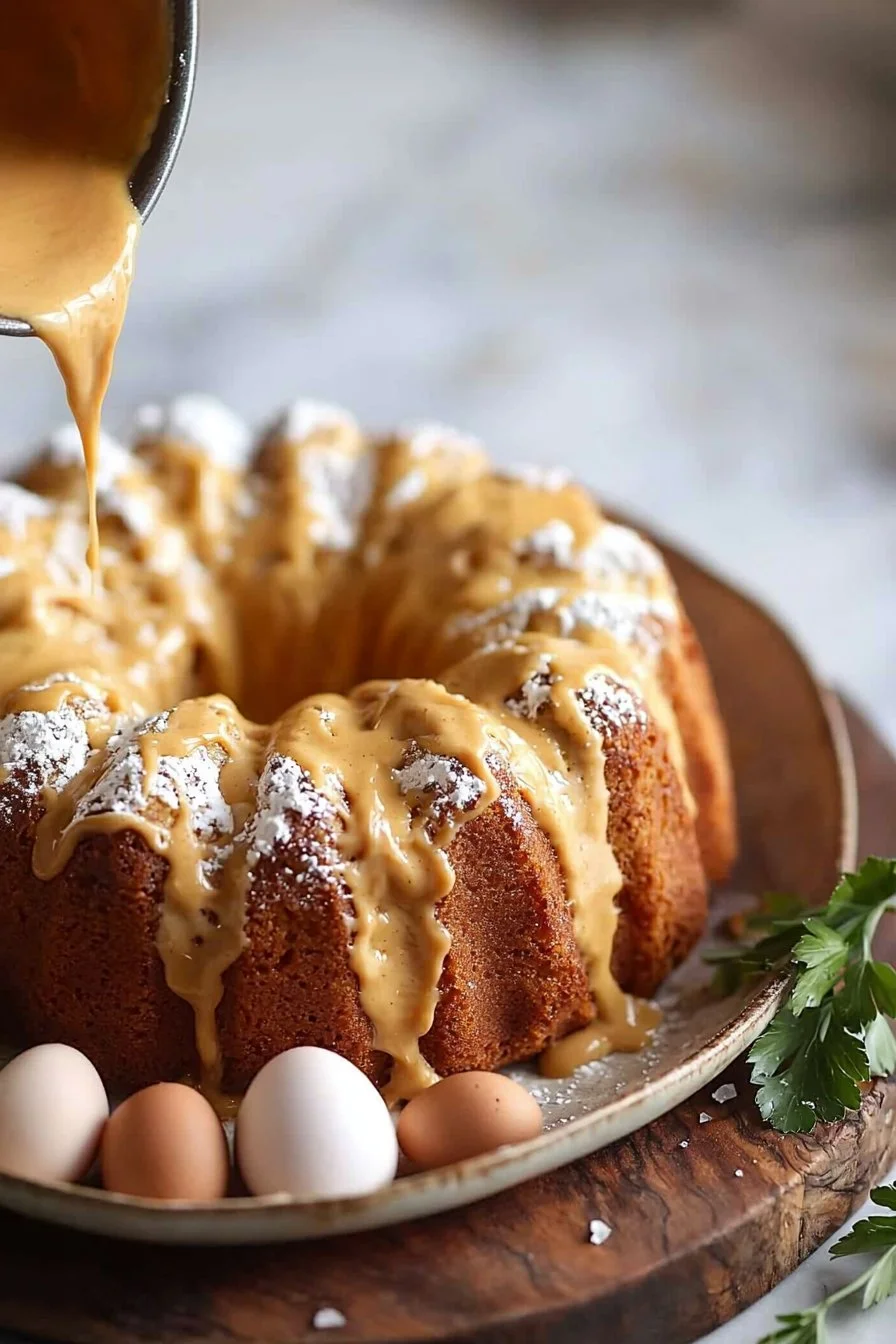 Erdnussbutter Creme Gugelhupf