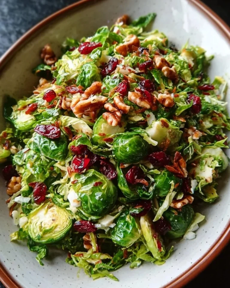 Erfrischender Rosenkohl-Salat mit frischem Gemüse und dressing