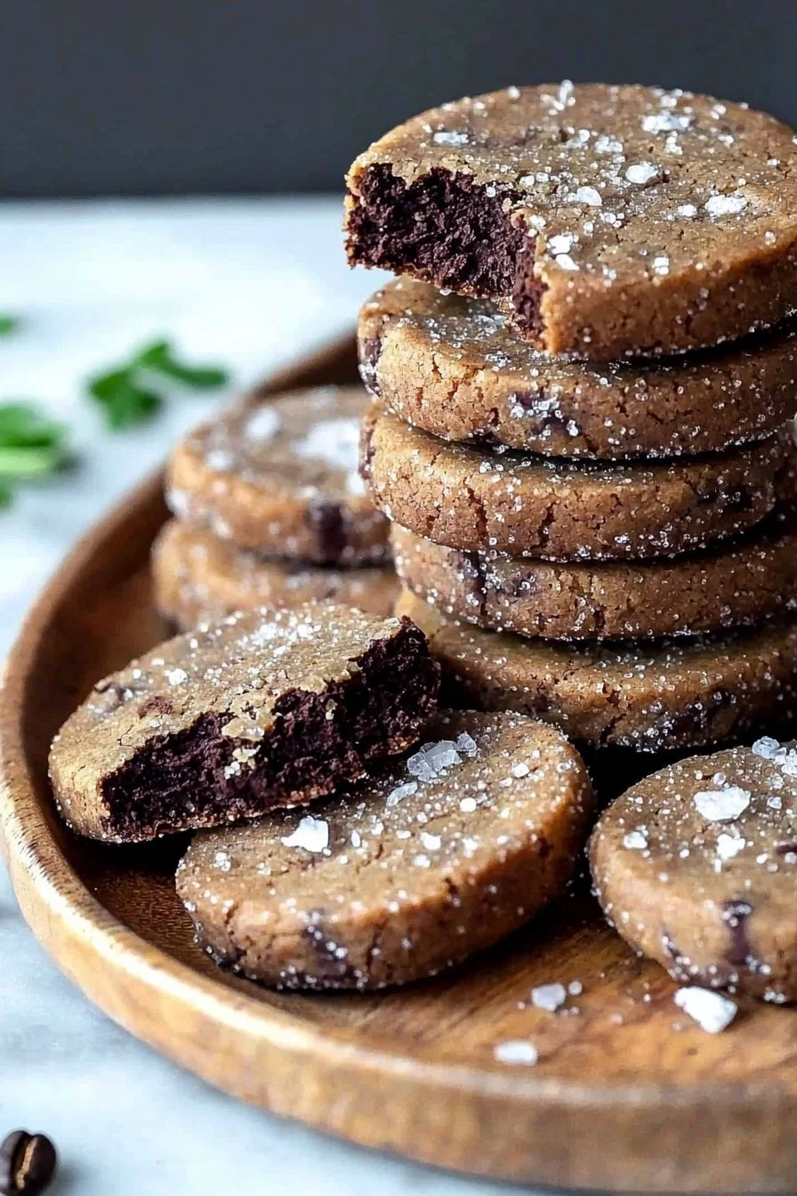 Espresso-infundierte Schokoladen-Shortbread-Kekse