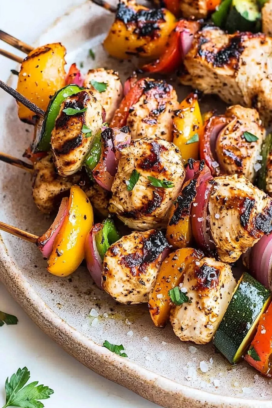 Gegrillte Hähnchen-Kabobs