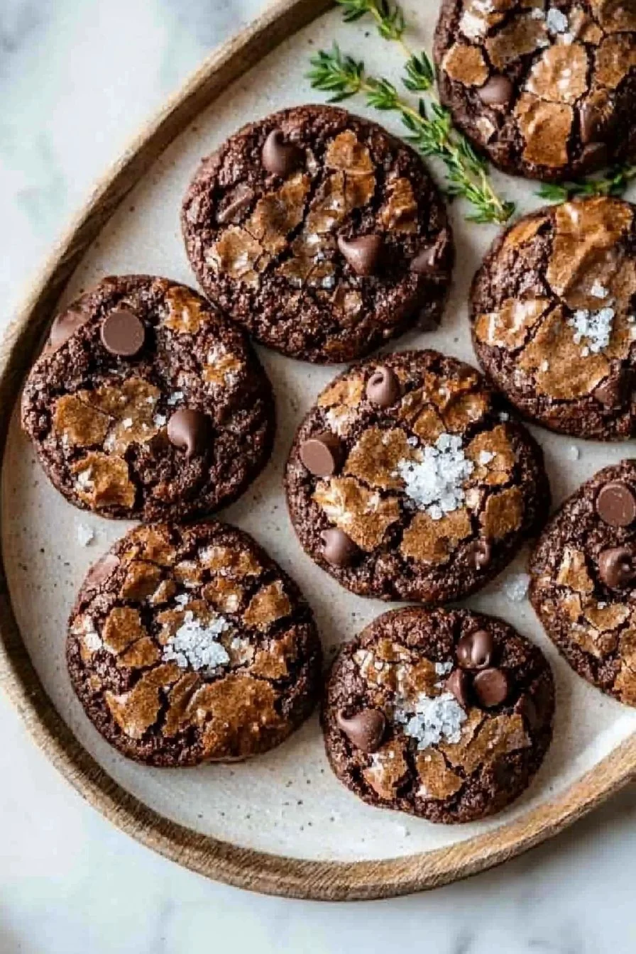 Gesalzene Brownie-Kekse frisch aus dem Ofen