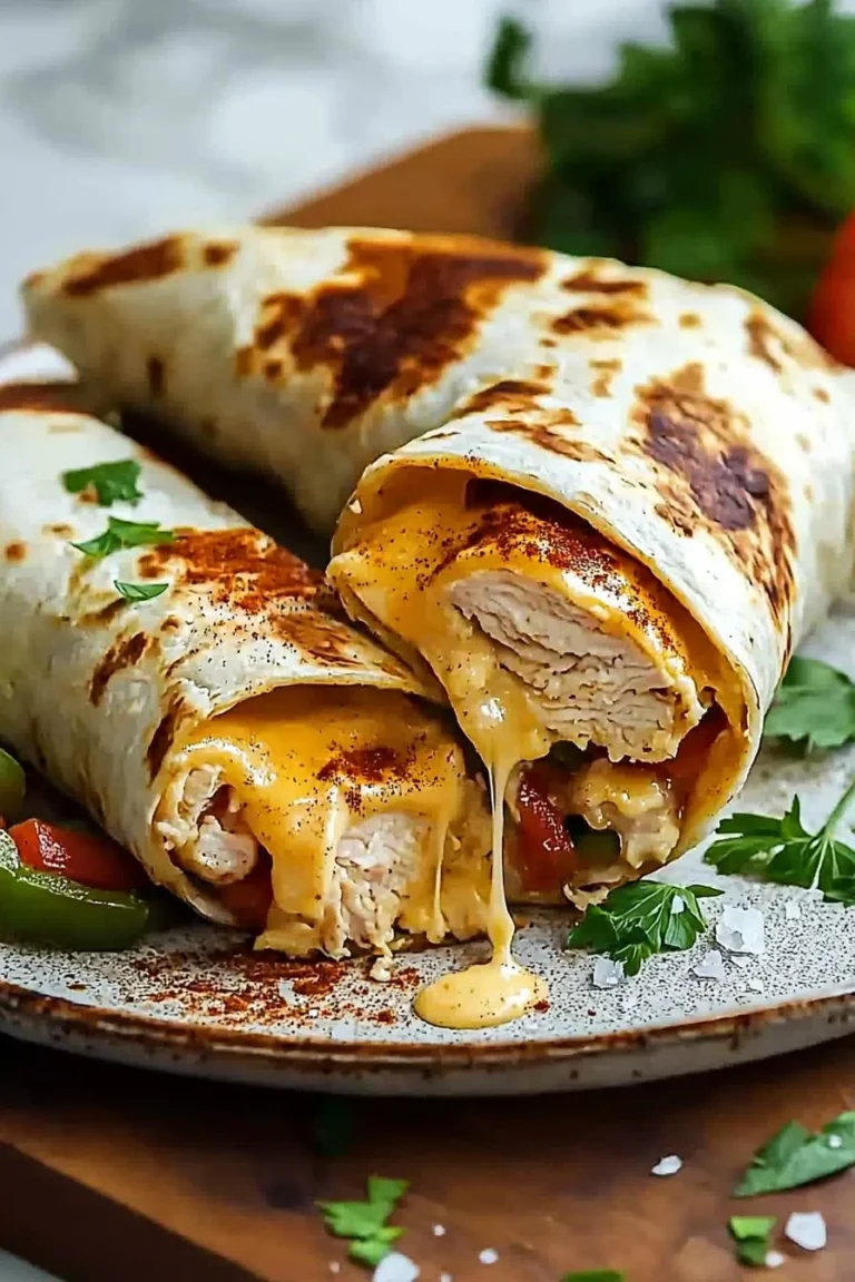 Heiße Käse-Hähnchen-Wraps aus dem Airfryer