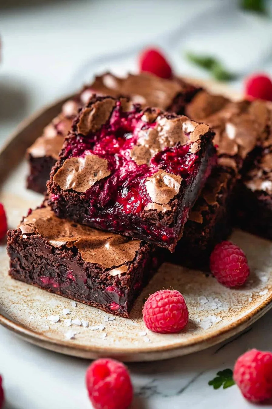 Himbeer-Marmorg brownies