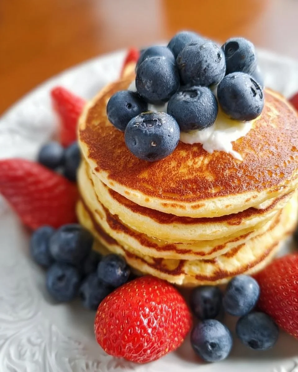 Kalorienarme dünne Pfannkuchen mit frischen Zutaten auf einem Teller