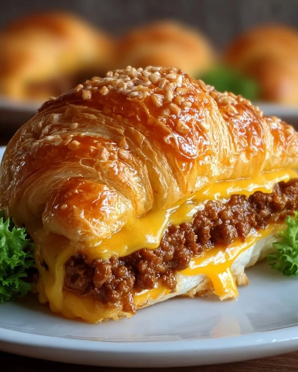 Käse-Crescent-Rolle-Cheeseburger