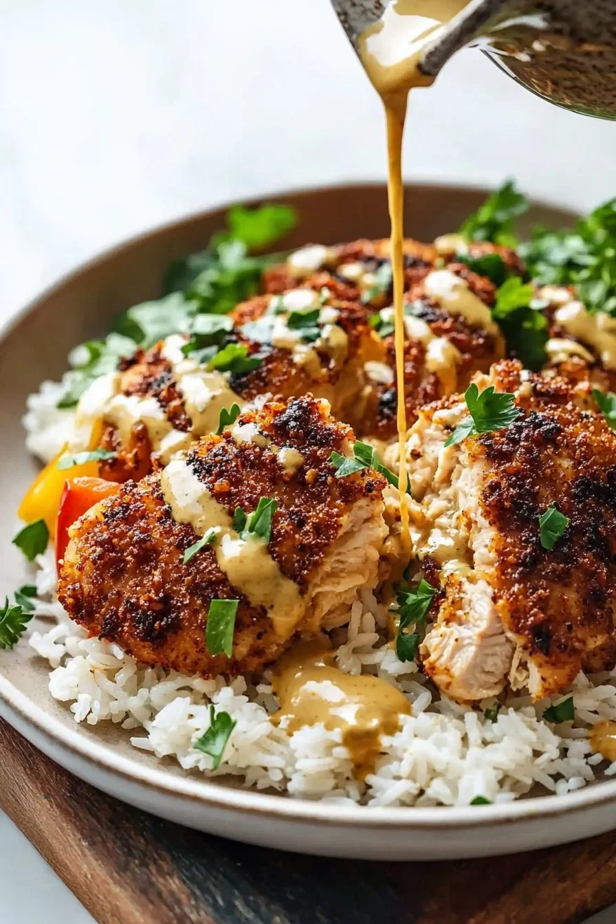 Knusprige Cajun-Hühnchen-Reisbowl