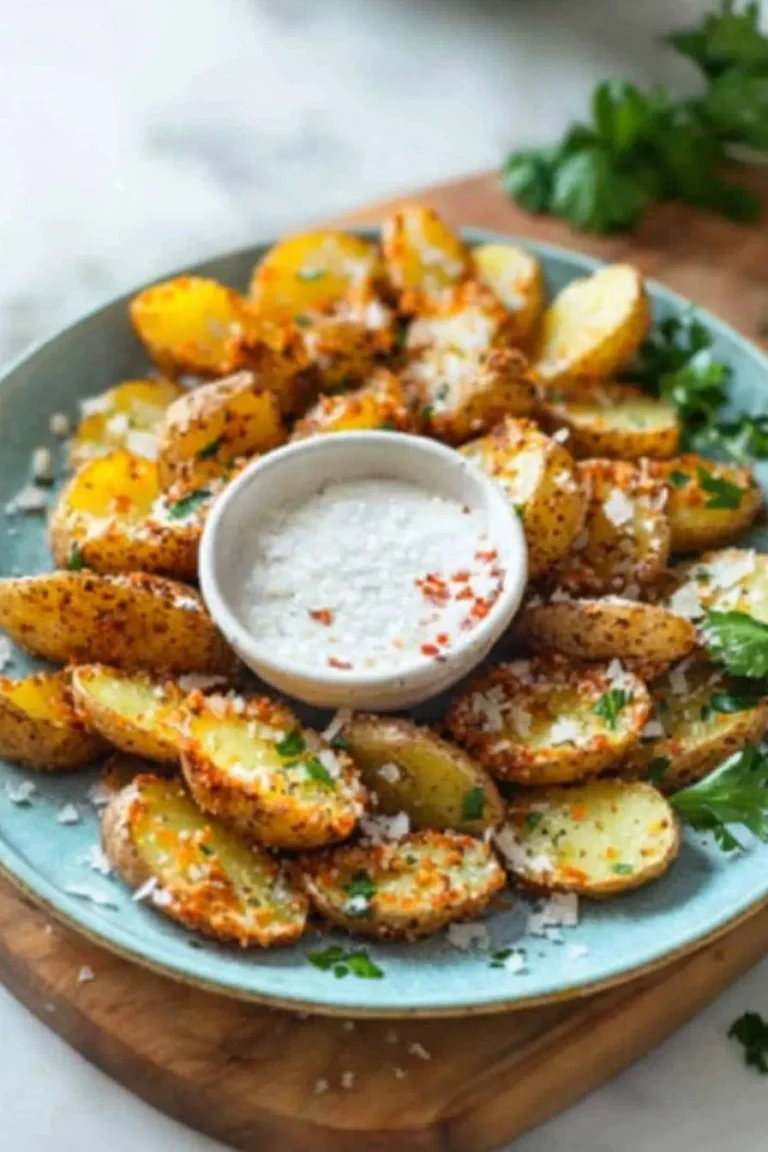 Knusprige Parmesankartoffeln gebacken mit frischem Parmesan und Gewürzen