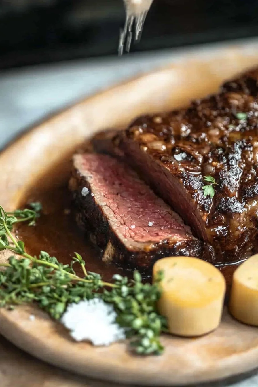 Langsam gekochter Drei-Umschlag-Rinderbraten