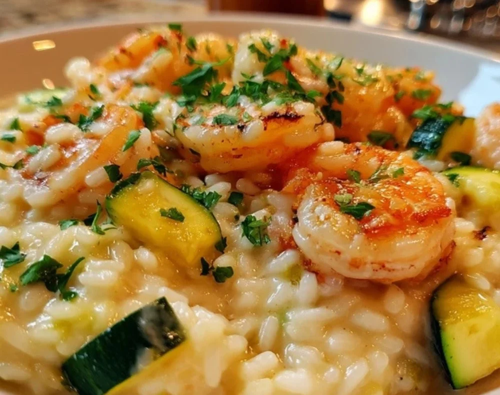 Leichte Hühner-Zucchini-Risotto