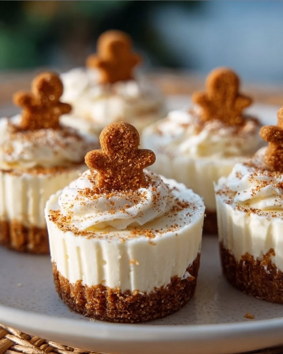 No-Bake Gewürz-Käsekuchenbecher in einer Dessertschale serviert.