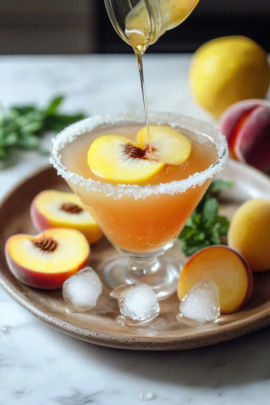 Pfirsich-Zitronen-Drop-Mocktail