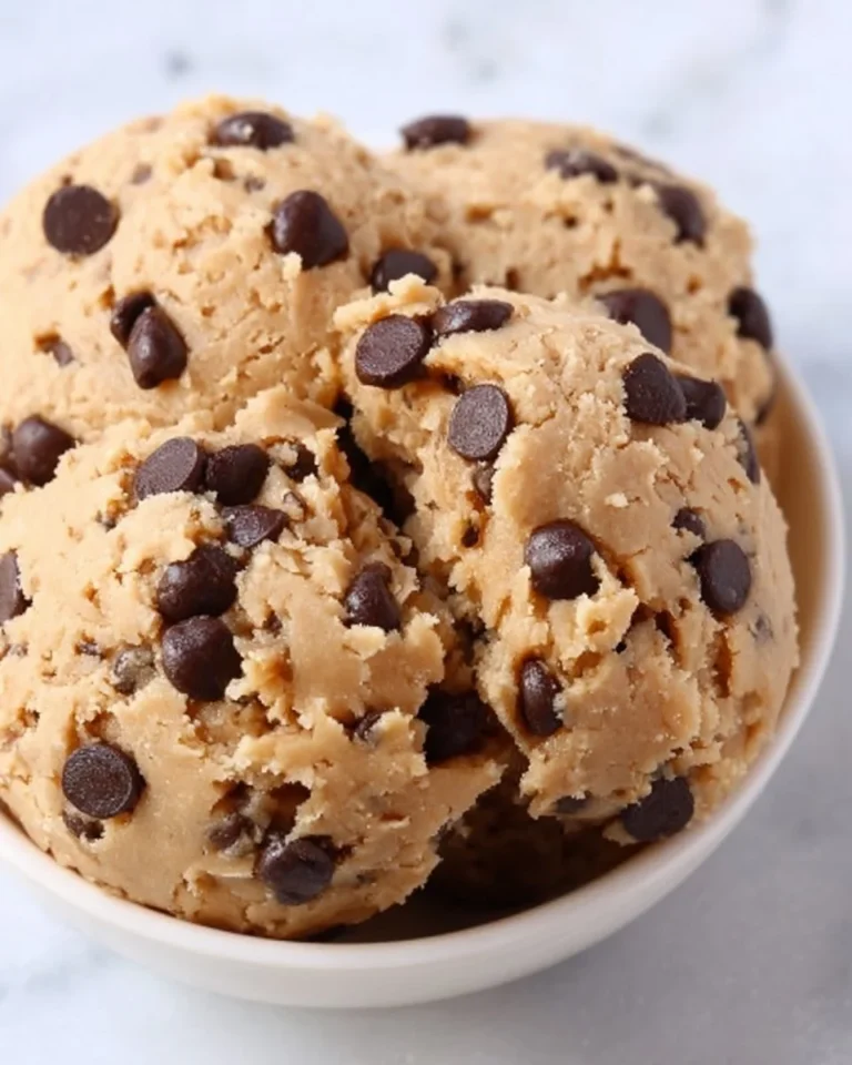 Protein essbarer Keksteig in einer Schüssel mit Zutaten.