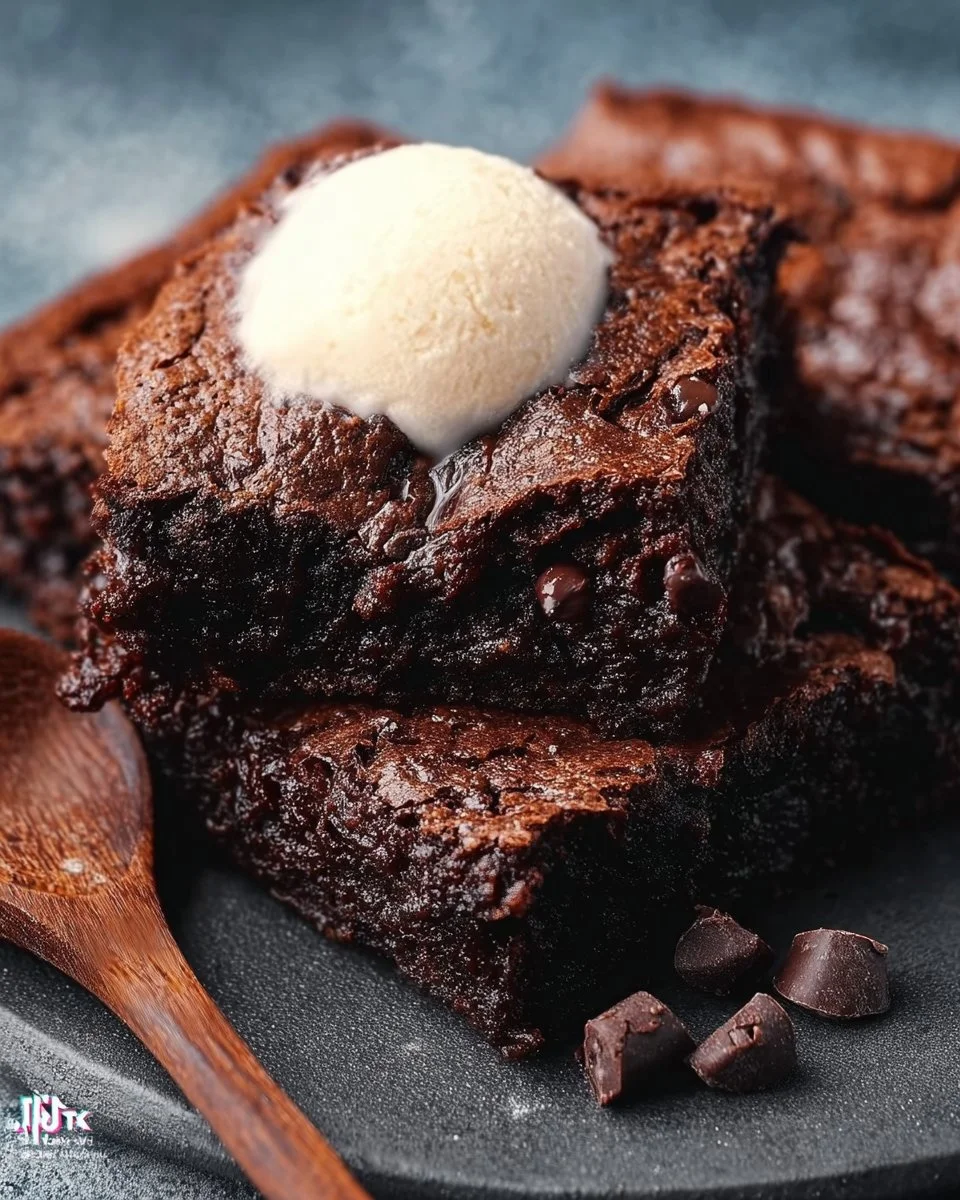 Selbstgemachter proteinreicher Brownie mit Schokolade und Nüssen