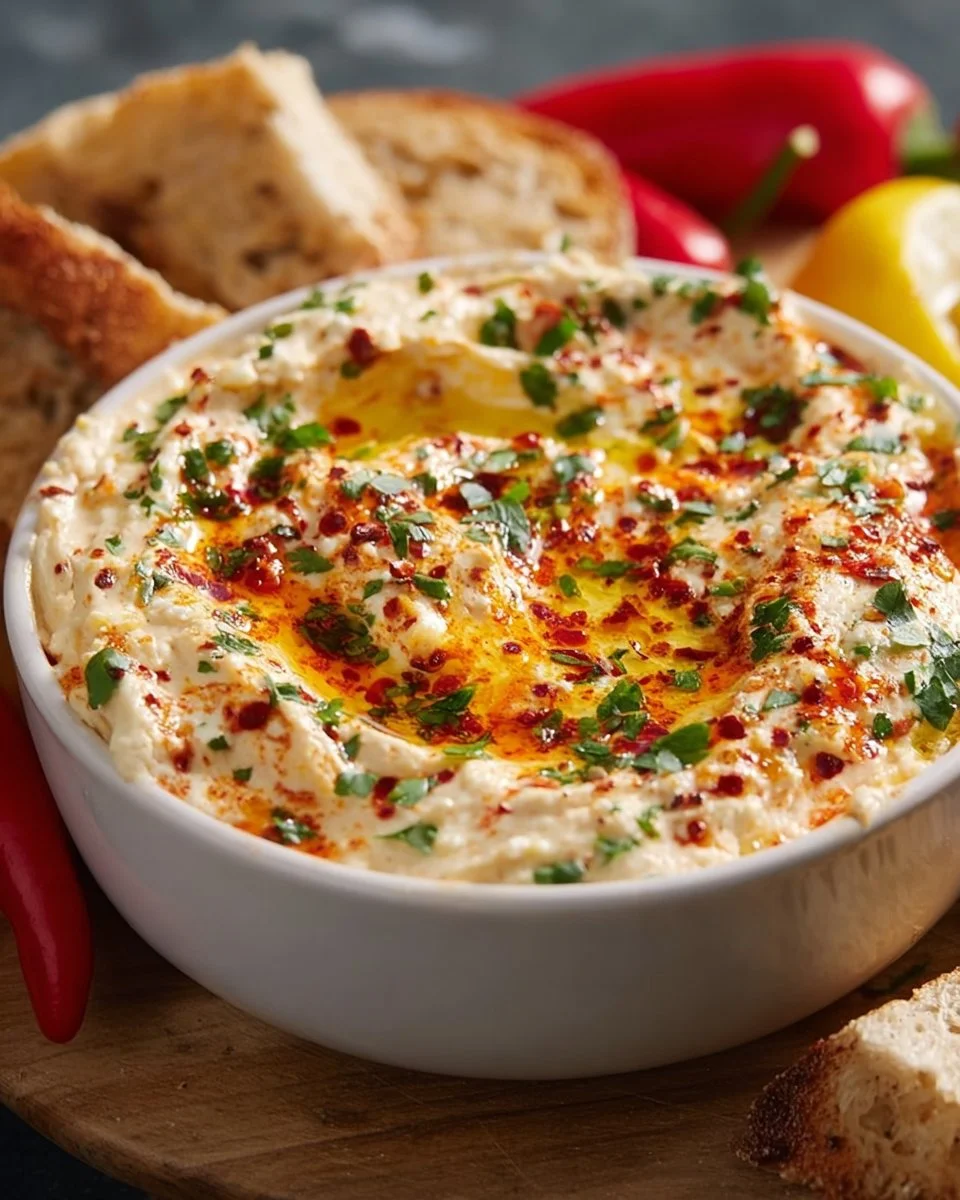 Scharfer Schafskäse-Dip