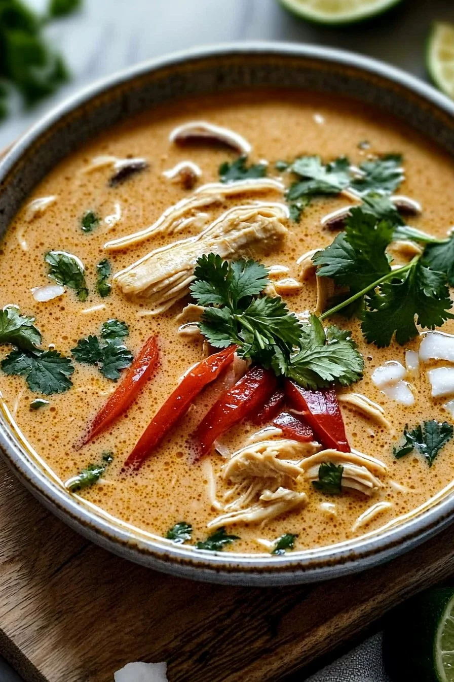 Schwedenkochtopf Thailändische Kokosnuss-Hühnchensuppe