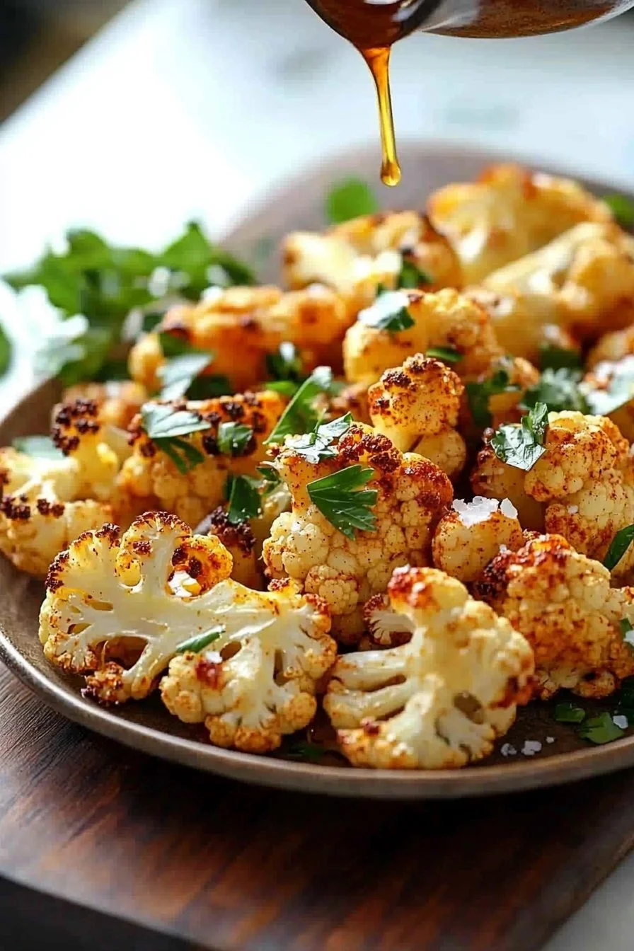 Süß und würzig gebackener Blumenkohl aus dem Ofen