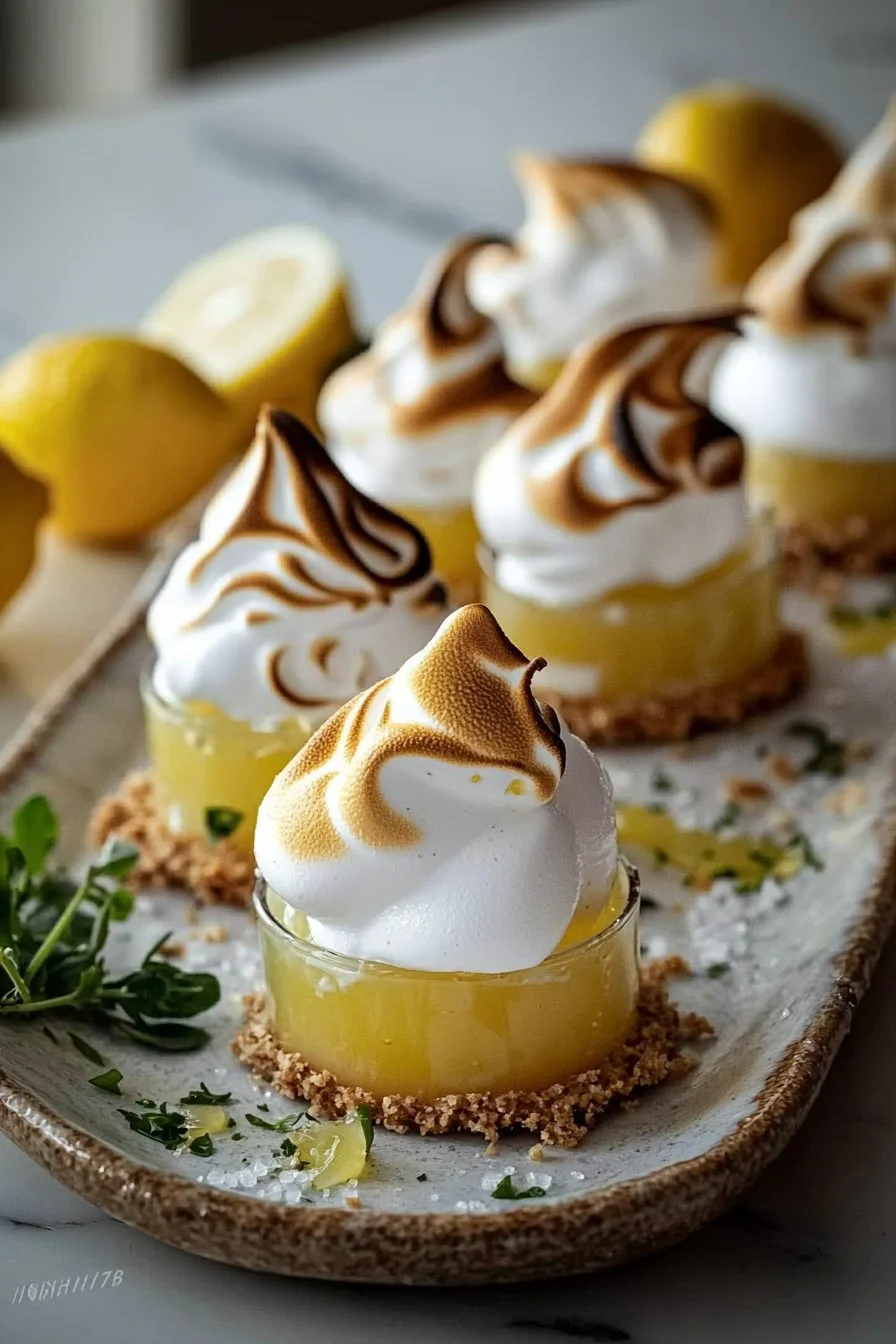 Verrines nach Art einer Zitronen-Baiser-Torte