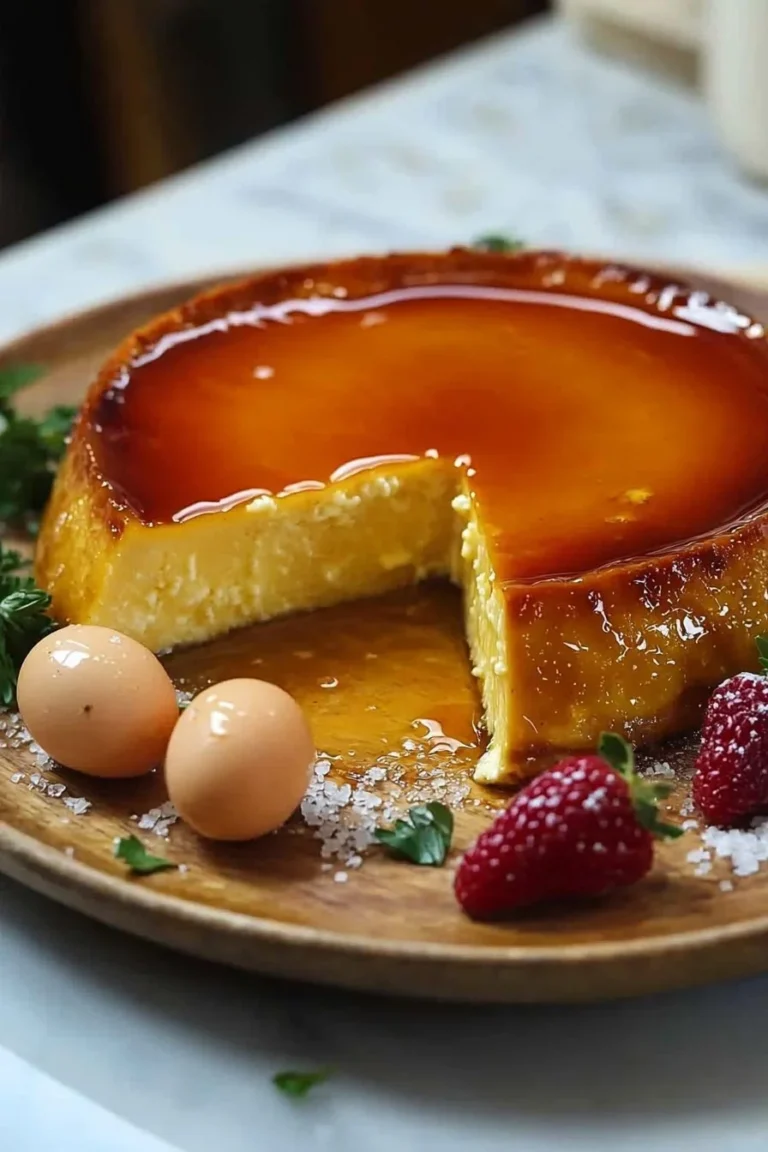 Zuckerfreier Flan für Diabetiker auf einem Teller