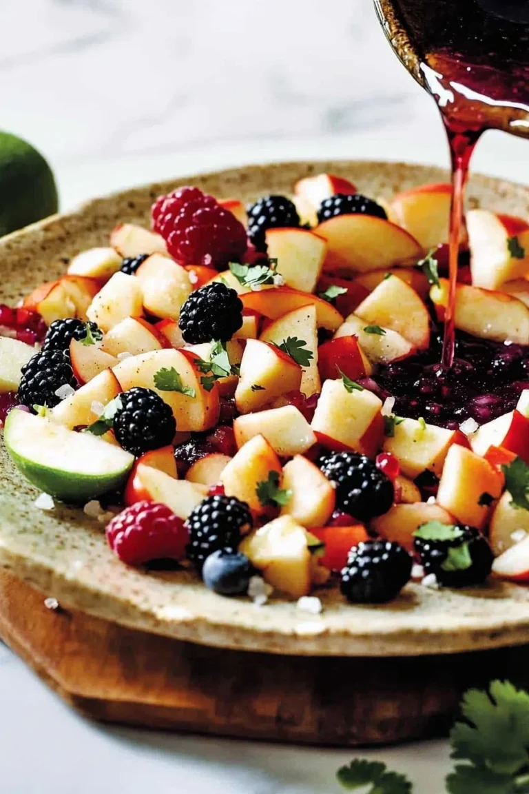 Hausgemachte Apfel-Beeren-Salsa in einer Schüssel
