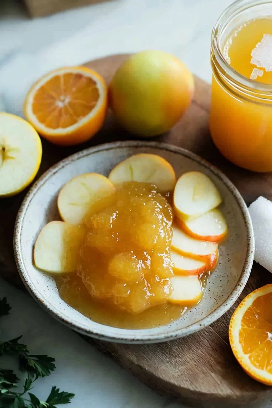 Apfel-Orangen-Marmelade mit Marzipan