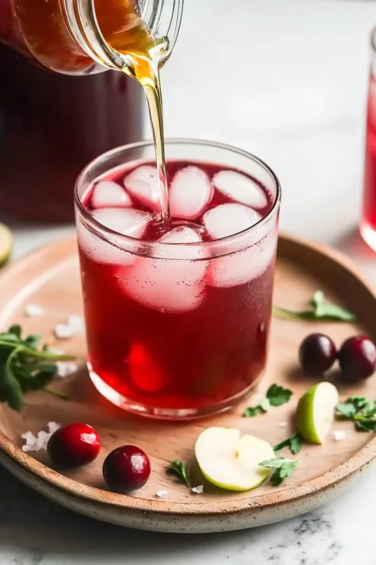 Cranberry Detox Drink mit Apfelessig für Gesundheit und Entgiftung