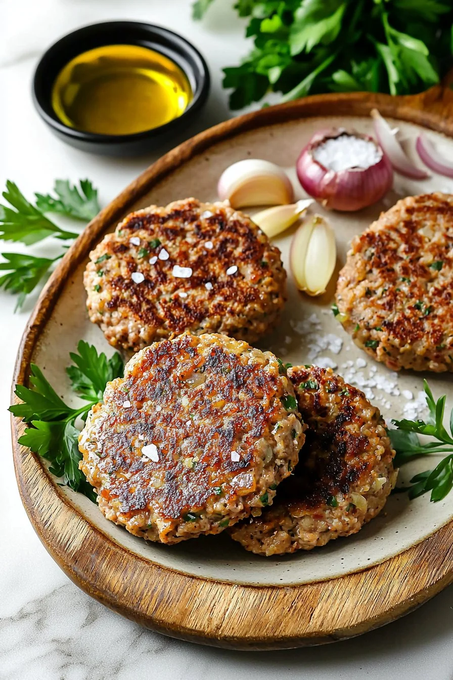 Saftige Truthahn-Burger-Patties auf einem Grill zubereitet.