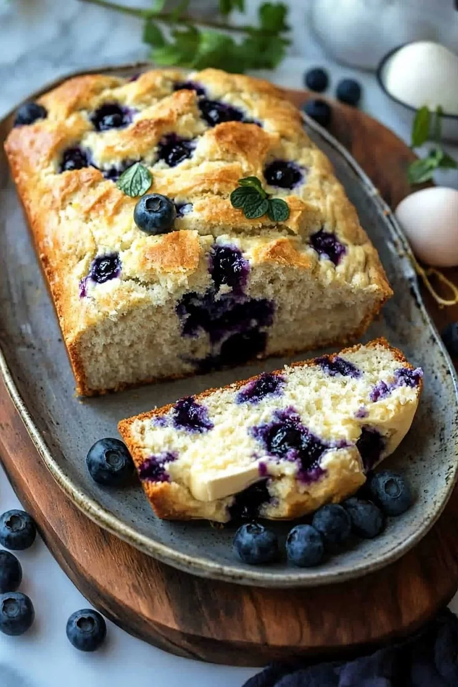 Blaubeer-Cream-Cheese-Brot