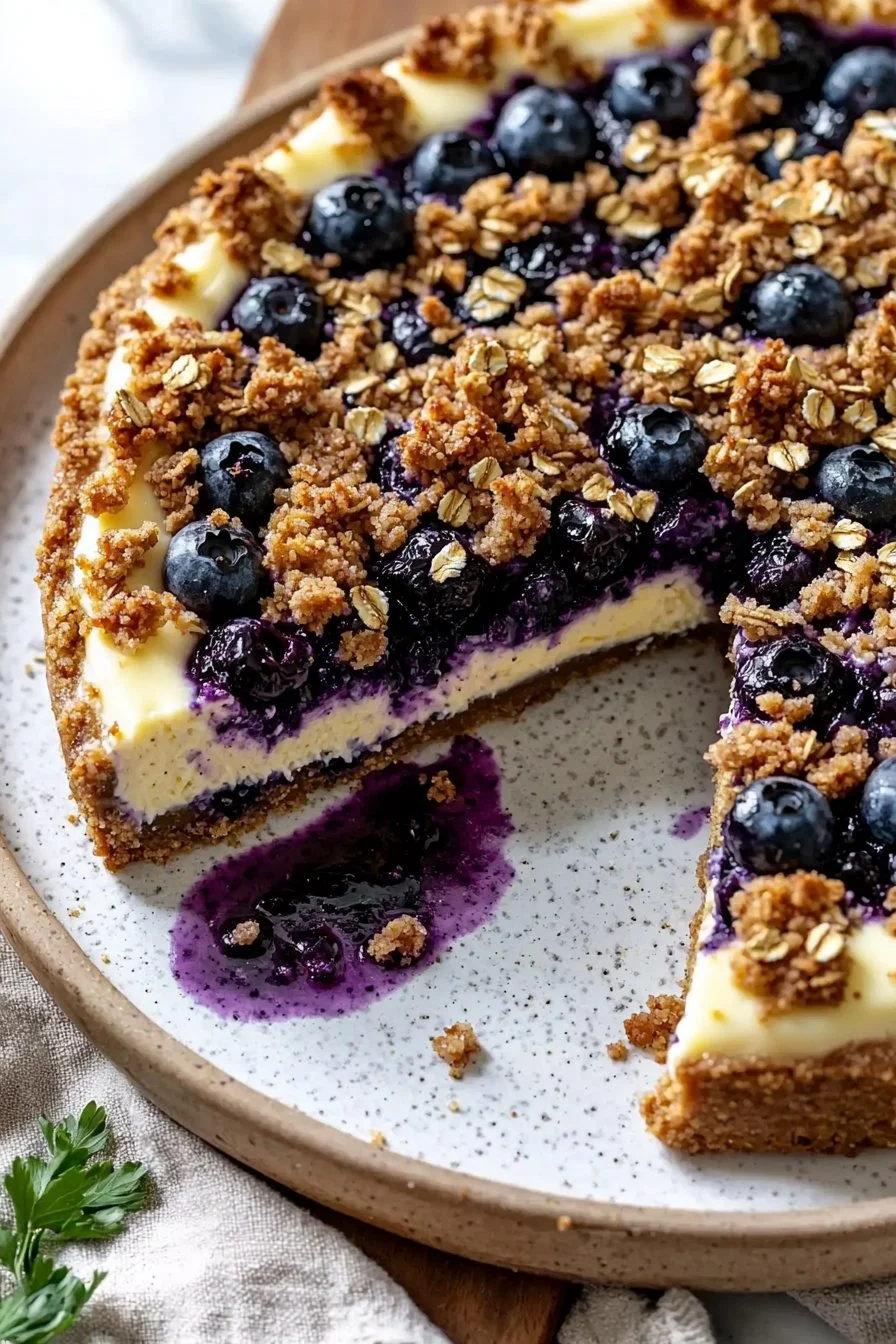 Blaubeer-Crumble-Käsekuchen