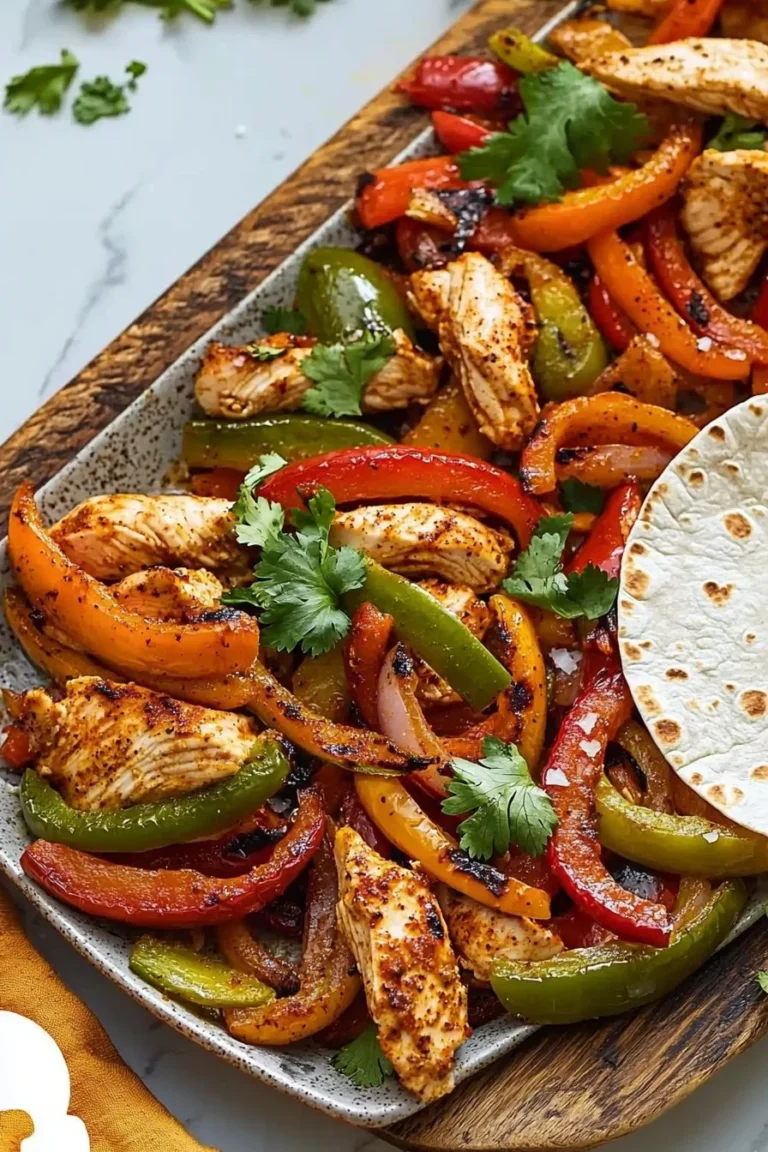 Blechpfanne Hühnchen Fajitas
