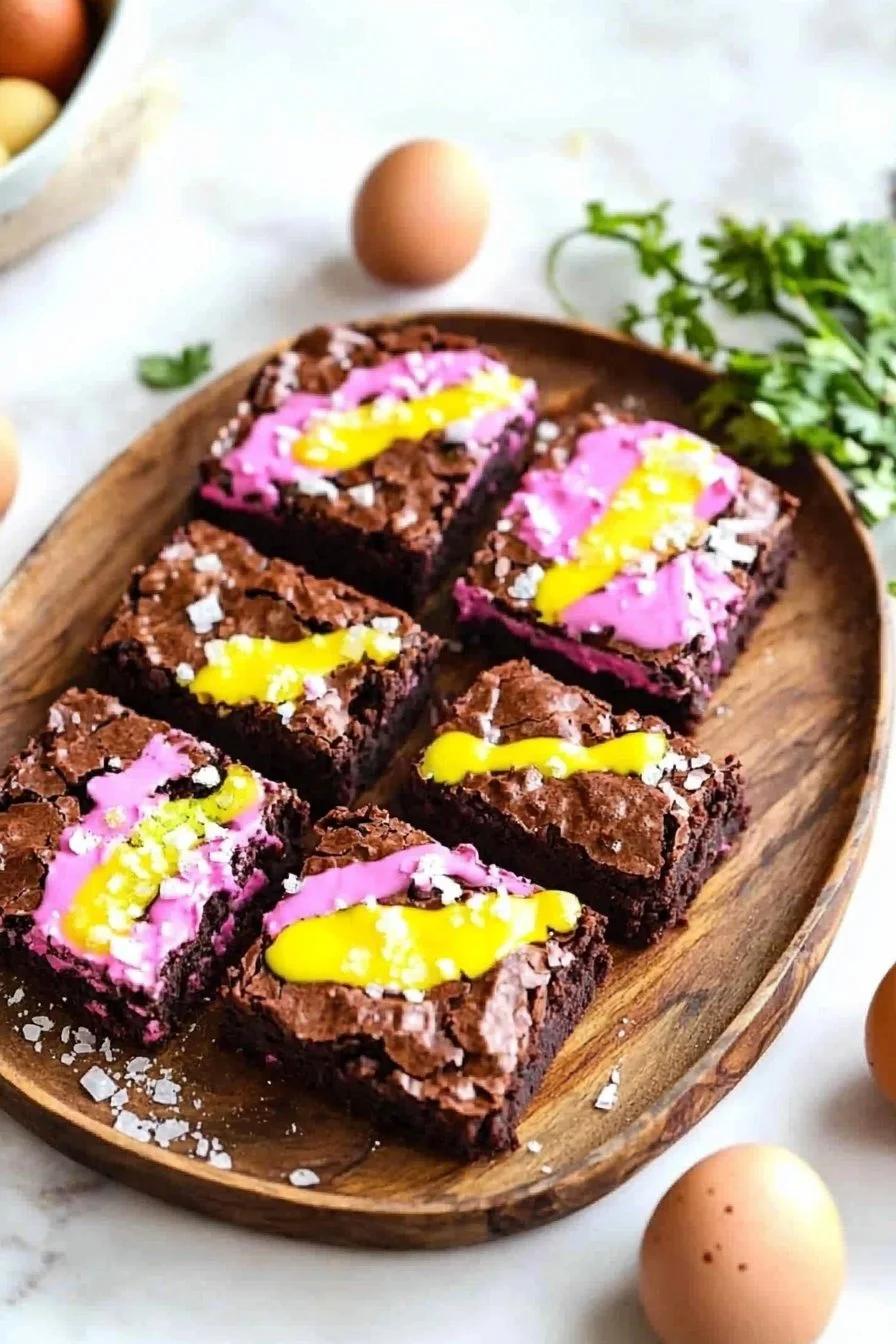 Bunte Eier-Brownies
