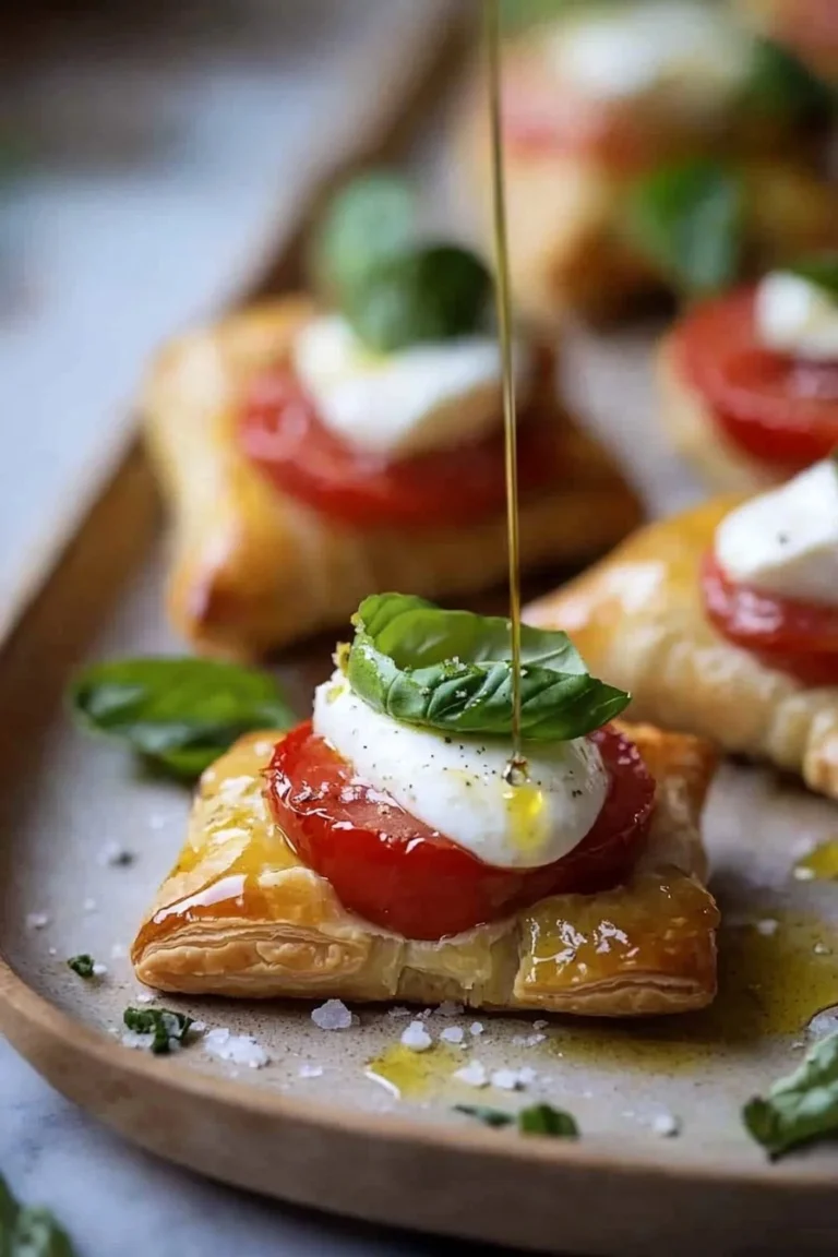 Caprese Bissen mit frischen Tomaten und Mozzarella