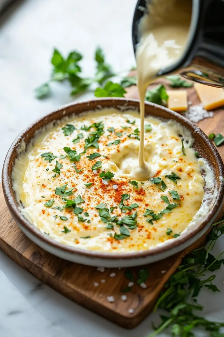 Cremiger Käsedip serviert mit frischem Gemüse und Tortilla Chips